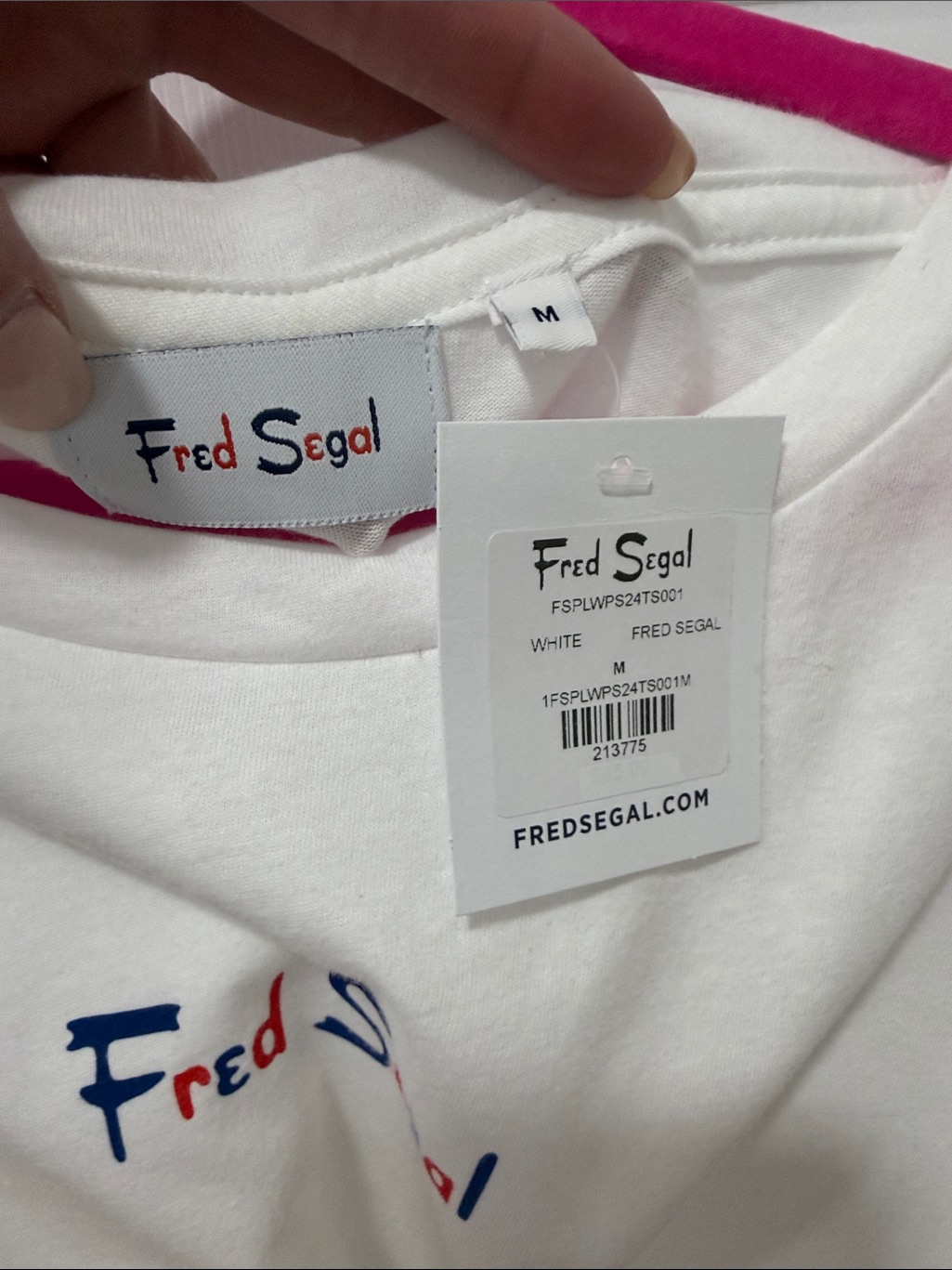 Women's Fred Segal White Short Sleeve Logo Tee Sz M — image 4 of 6